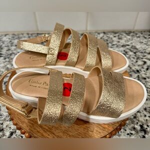 Giulia Palai Girls Gold Strappy‎ Sandals
